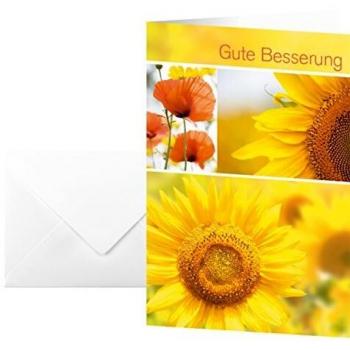 Carte di Buona Guarigione con Buste, 10 Pezzi Sigel