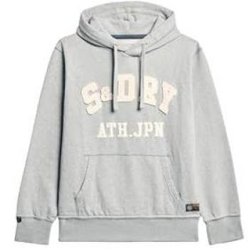 Felpa Con Cappuccio Uomo Superdry Vintage Athletic Light Grey Marl L