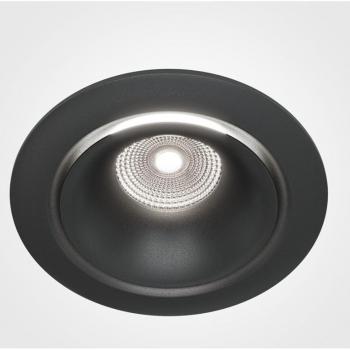 Maytoni Lighting Yin 4000 K Downlight – 820 lm, Dimmable, Black Finish
