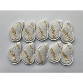 Cover de Cabeza de Hierro Golf con Diseño Blanco Dorado Honma