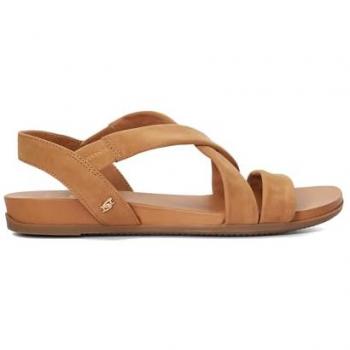 Sandales confort Landies de Dune London, modèle plat à crochets, couleur brun, taille EU37 (UK4)