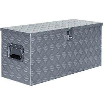 Aluminium Opbergkist 90,5x35x40 cm zilverkleurig