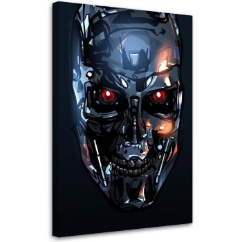 Affiche T-800 sur toile 40x60 bleu