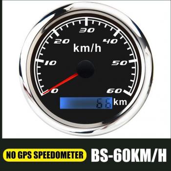 85Mm Snelheidsmeter 60 Km/h 120 Km/h 200 Km/h Zonder GPS Antenne voor Auto, Boot, ATV en Vrachtwagen met Rode Verlichting