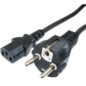 Dcu cable negro alimentación de equipos electrónicos conexión red tripolar 1.5m