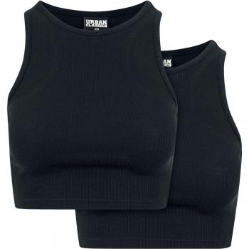 Urban Classics Cropped Top Pack – 2 Unità – Donna – Nero