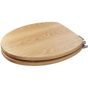 Double‑Lock Oak Fitzroy Seat – No‑Slip, Soft‑Close Design