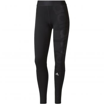 Adidas Damen TechFit Long-Logoleinlegg in Schwarz, XS