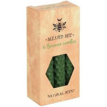 Bougies Naturelles en Cire d'Abeille (6 pièces) Bleu
