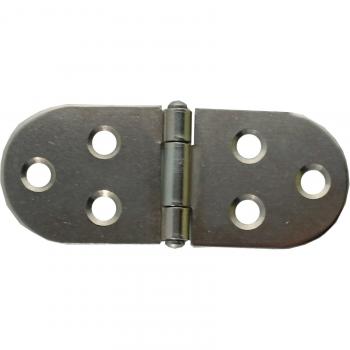 2 Bisagras Planas de Hierro para Muebles 32x80 mm