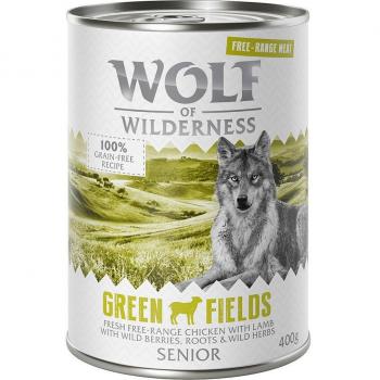 Lot Wolf of Wilderness Senior 24 x 400 g pour chien