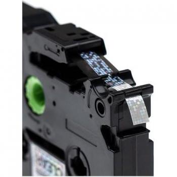 Brother P‑touch 1000/1010/1080/1090/1200 Cassetta Nastro VHBW – 6 mm Nero trasparente glitter