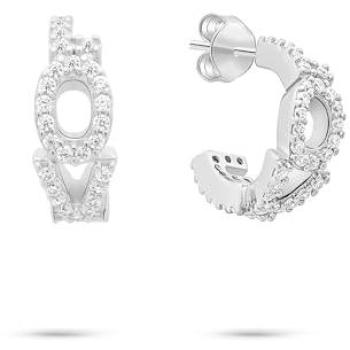Silberner Paar „Love Letters“ Ohrringe, 10,8 mm, zirkonia‑beschichtet – TAMARIS TJ‑0707‑E‑22