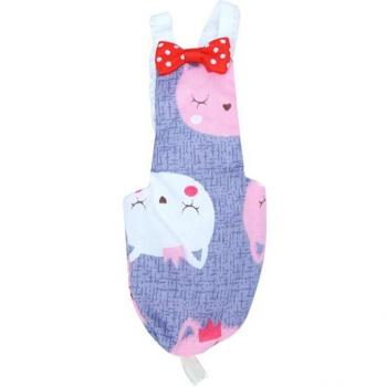 Bird Diaper Flight Suit for Parrots and Pigeons (Grey Cat Design, Size L)