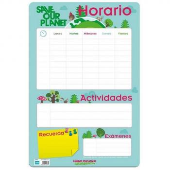 Grupo Erik Erik Erik Erik Erik Erik Erik Lamina Educativa Horario Escolar 59.5x40cm Polipoprileno