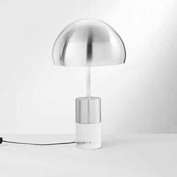 Lámpara de mesa de metal con base de mármol efecto