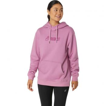 Rosa ASICS Hoodie Full Logo XS para Mujeres