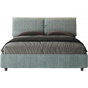 Cama 160x200 Lienzo Azul Claro con 7 Aragonas y Acabado Mados