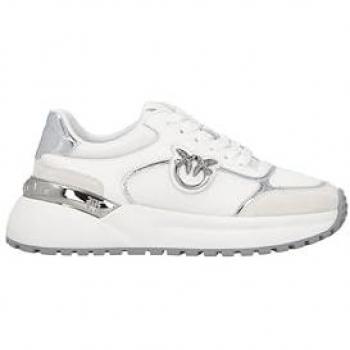 PINKO Women's White Leather Sneakers