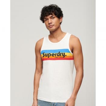 Superdry Chaleco Hombre Cali Logo Blanco