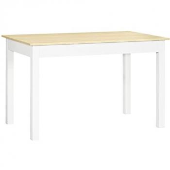 Oak Wood Grain Dining Table for 4-6 – Thick Leg Design