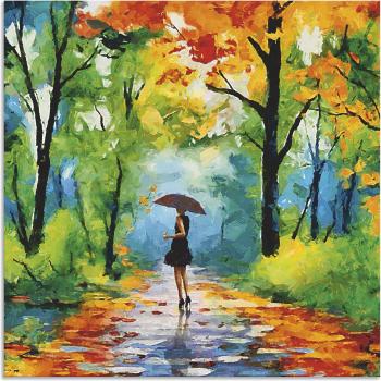 Aluminium‑Bild “Parkspaziergang Herbst” – 100 × 100 cm