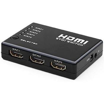 Conmutador HDMI 5x1 Yatek YK-0501B con mando a distancia