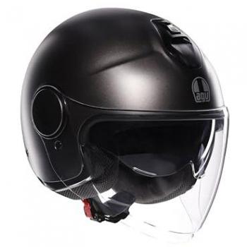 Casco Moto Jet AGV Eteres Mono Grigio Opaco L con Visiera Antigraffio e Tecnologia Assorbimento Sudore