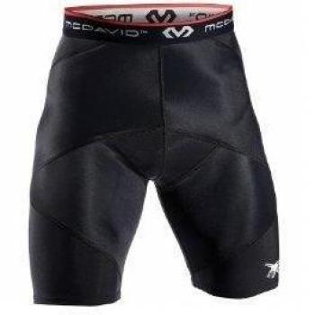 McDavid Hip Spica Compression Short – Black/Black/Grey Large