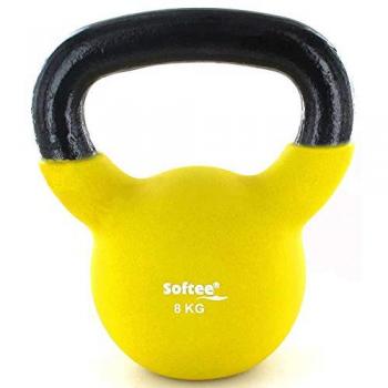 Softee 8 kg Neopren-Kettlebell gelb