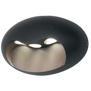 3‑LED Outdoor Wall Light in Graphite Finish – IP54, 9W