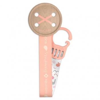 Suavinex Pink Pacifier Clip with Ribbon