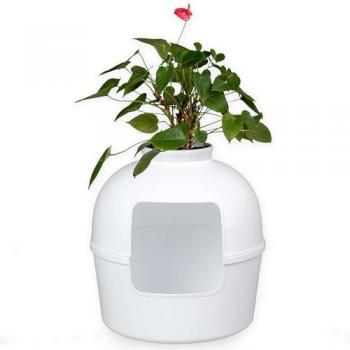 Bac à litière RHRQuality Flower XXL, couleur blanche