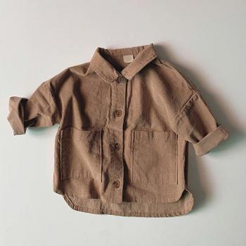 Boys Lapel Corduroy Jacket