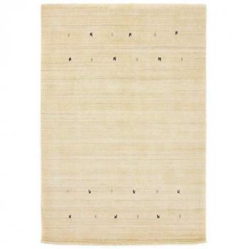 Gabbeh Uni White Handwoven Wool Rectangle Rug 120 x 170 cm