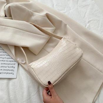 Soft PU Leather Casual Shoulder Bag with Vintage Style for Ladies