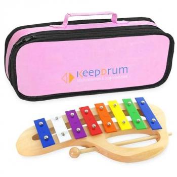 Keepdrum KGS-C Glockenspiel mit pinker Tragetasche
