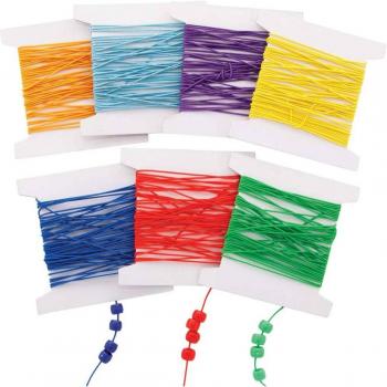 Rainbow Colours Elastic (Pack of 7) Jewelry Making Kit