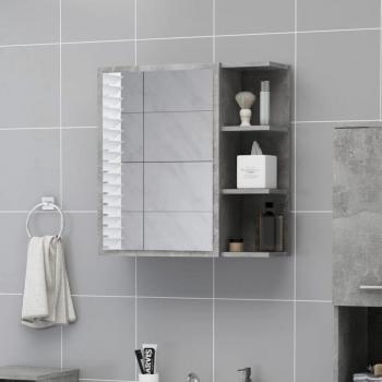 Mobile Specchio Bagno Multistrato Grigio Cemento