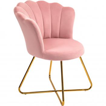 Sillón de Terciopelo para Decoración Rosa