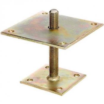 Höhenverstellbarer Pfostenträger 30-150 mm, 150x150 mm, zum Aufschrauben