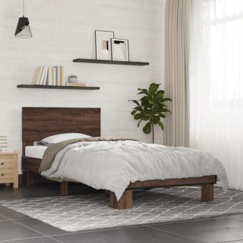 Bettgestell in Eichen-Optik 75x190 cm Braun
