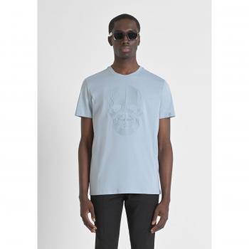 Camiseta de Tejido de Punto con Estampado de Goma