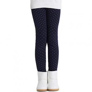 Adorel Leggings Bambina Invernali Pois Blu Scuro 9-10 Anni