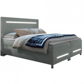 Gris Elegante: Cama Continental Baltimore 174 Doble con Tapiz