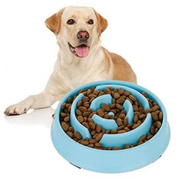 Relaxdays Anti-Schling Napf für Hunde, blau