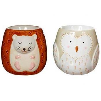 Nature’s Pair Egg Cups – Owl & Hedgehog (Set of Two)