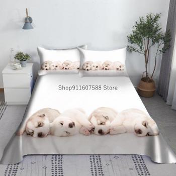 Cute Dogs Flat Sheet Set with Pillowcase