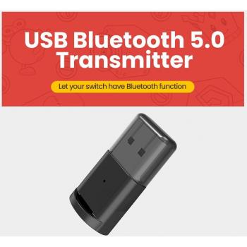 Transmisor Bluetooth 5.0 Dual‑Modo: PC, PS4 Pro, AirPods