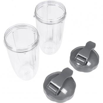 Tasses NutriBullet 600W et Pro 900W, 32Oz, avec couvercle rabattable, 2 paquets
